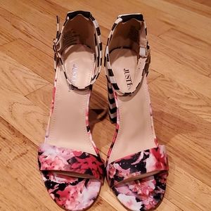 Floral Block Heels